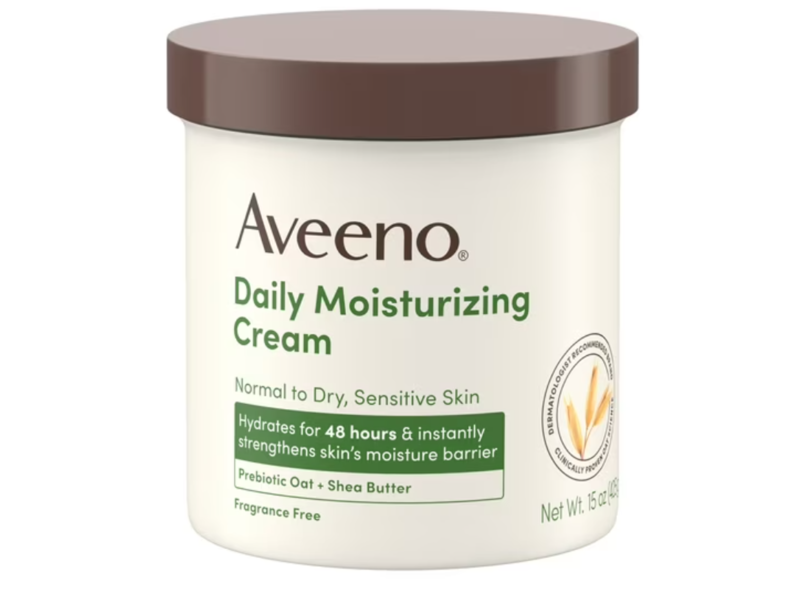Aveeno Daily Moisturizing Cream, Prebiotic Oat + Shea Butter, 15oz/425 g