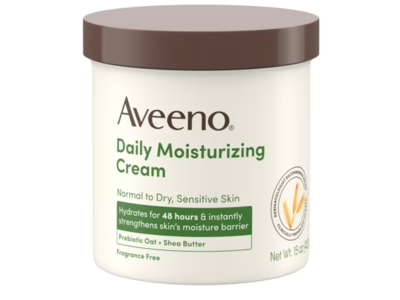 Aveeno Daily Moisturizing Cream, Prebiotic Oat + Shea Butter, 15oz/425 g