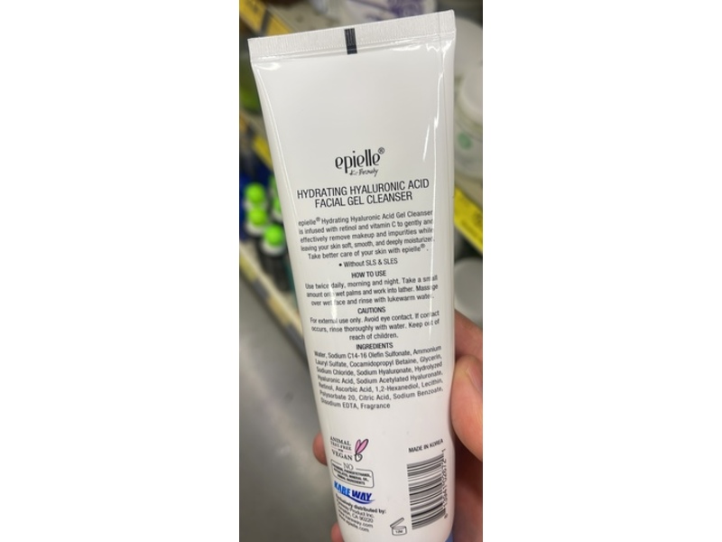 Epielle Facial Cleanser, Hydrating Hyaluronic Acid, 4 fl oz/118 mL