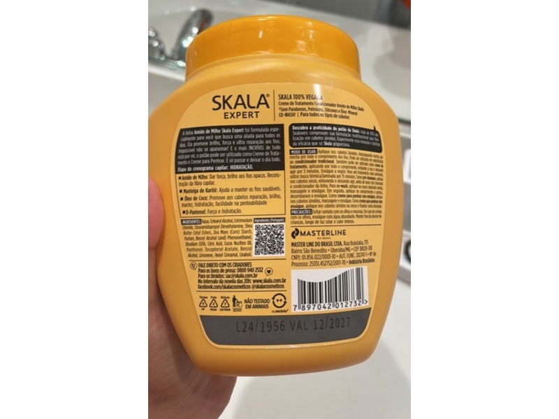 Skala Expert Amido De Milho 2 In 1 Treatment Cream + Leave In, 35.2 fl oz/1000 g