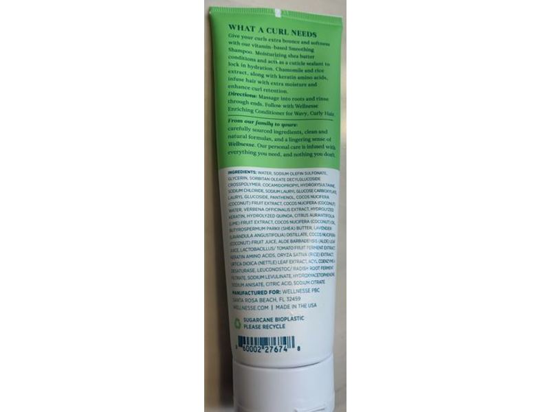 Wellnesse Smoothing Shampoo, Coconut & Verbena Leaf, 8 oz/226 g