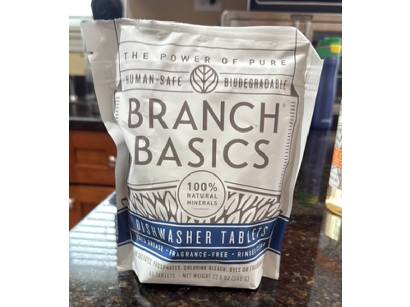 Branch Basics Dishwasher Tablets, 40 Tablets, 22.6 oz/640 g