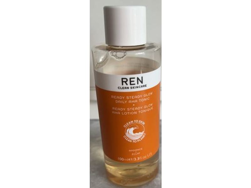REN Clean Skincare Ready Steady Glow Daily AHA Tonic, 3.3 fl oz/100 mL