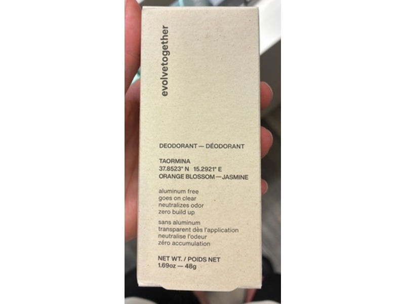 Evolvetogether Deodorant, Jasmine, 1.69 oz/48 g