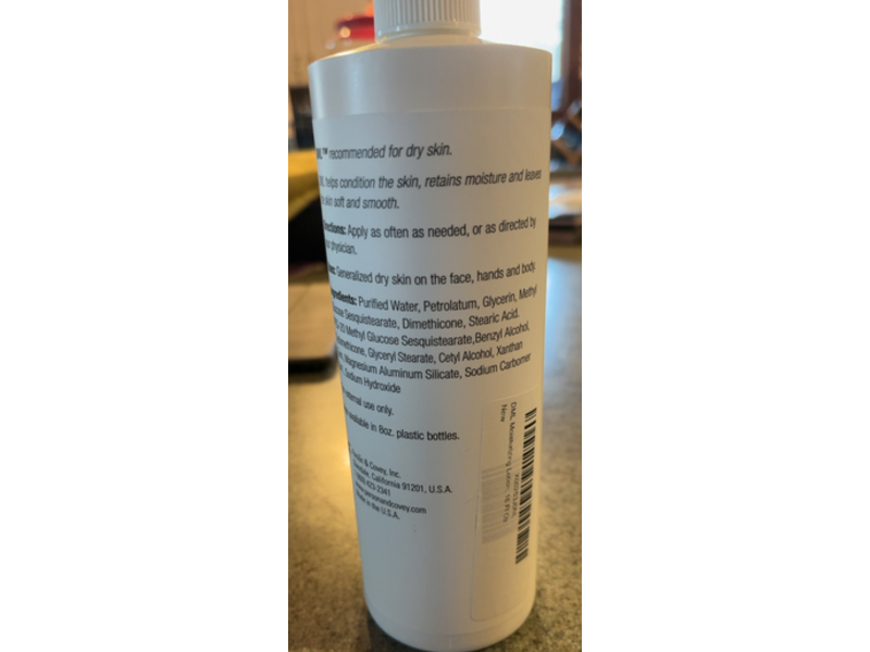 DML Moisturizing Lotion, Fragrance Free, 16 fl oz/480 mL