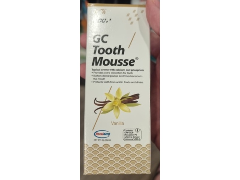 Gc Tooth Mousse Topical Creme, Vanilla, 40 g