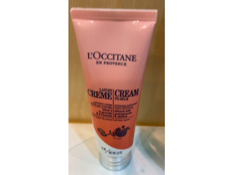 L'Occitane En Provence Cream To Milk Facial Exfoliant, Pomegranate & Almond, 2.6 oz/75 mL