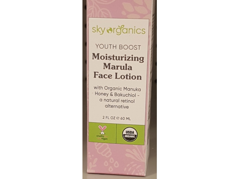 Sky Organics Youth Boost Moisturizing Marula Face Lotion, 2 fl oz/60 ml