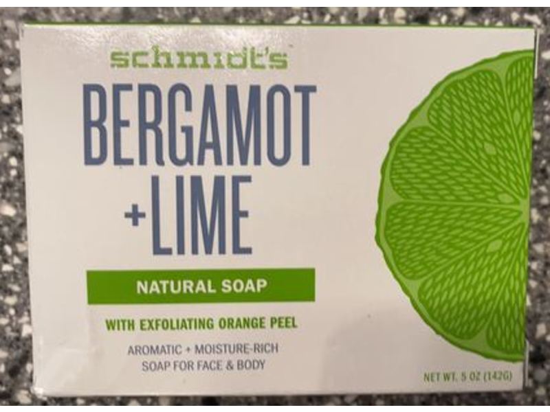 Schmidt's Bergamot Plus Lime Natural Soap With Exfoliating Orange Peel, 5 oz