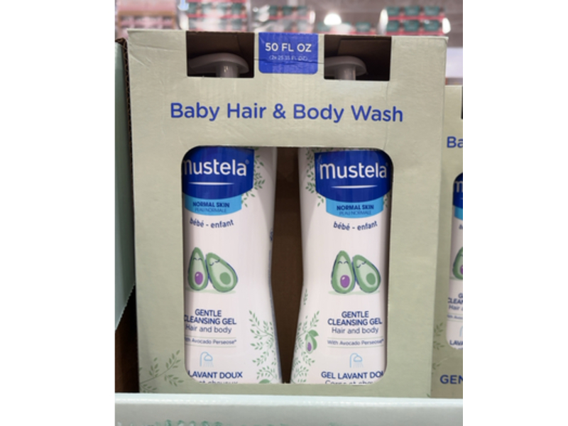 Mustela Normal Skin Gentle Cleansing Gel, Avocado, 25.35 fl oz, 2 Count