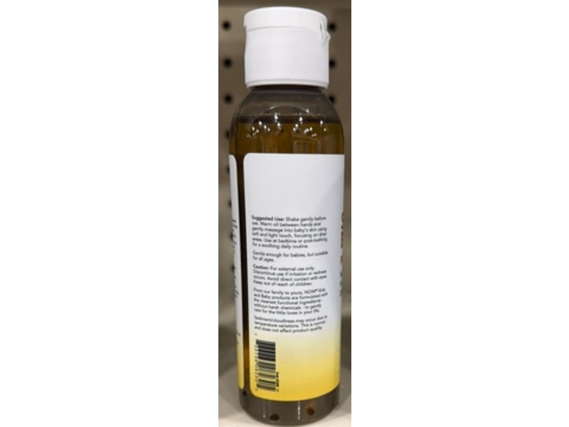 Now Baby Soothing Baby Oil, Fragrance Free, 4 fl oz/118 mL