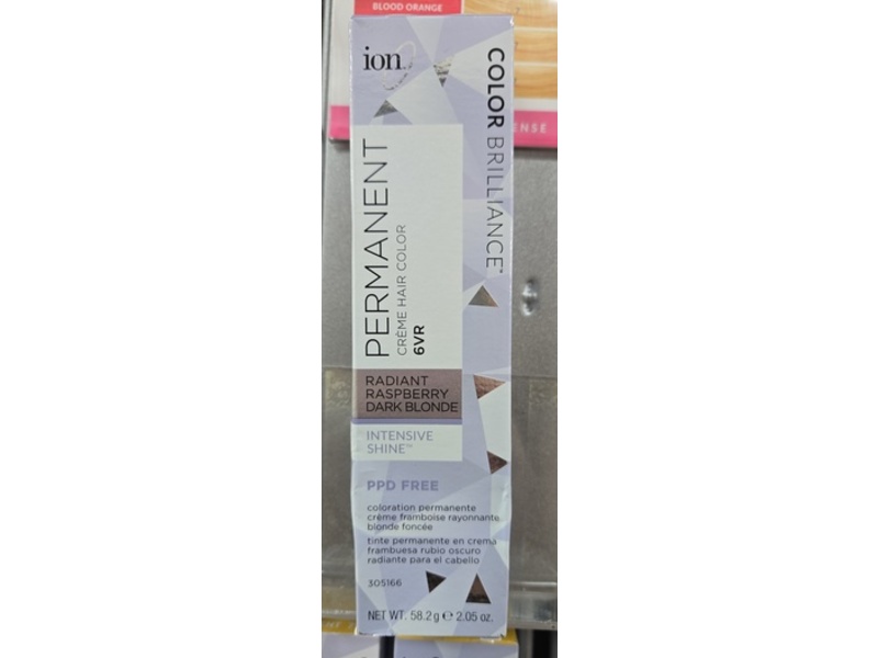 Ion Color Brilliance Permanent Creme Hair Color, 6VR Radiant Raspberry Dark Blonde, 2.05 oz/58.2 g