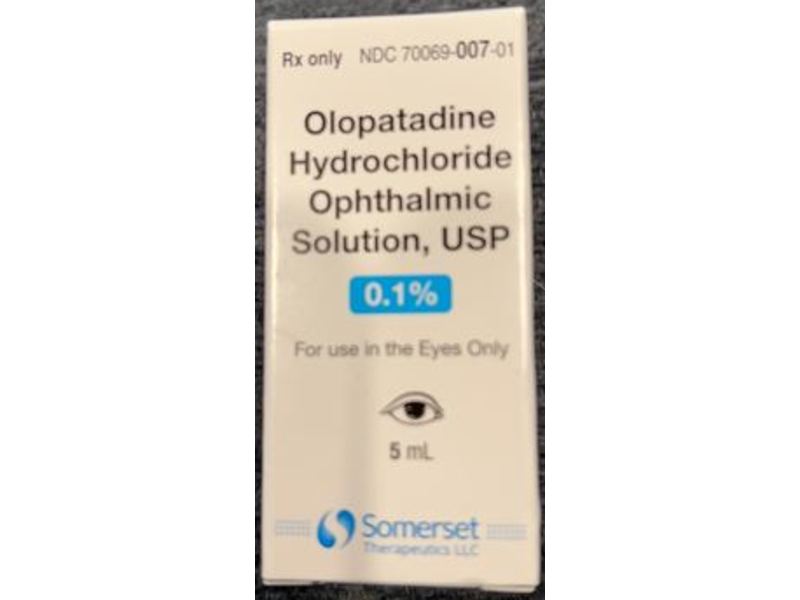 Olopatadine Hydrochloride Ophthalmic Solution, USP, 0.1%, 5 mL Somerset Therapeutics, LLC (RX)