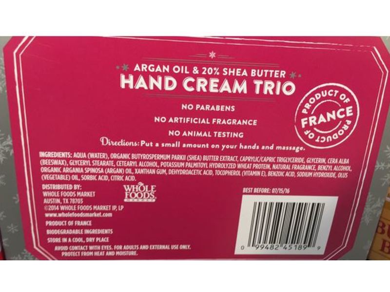 Whole Foods Market Hand Cream Trio, 3 fl oz/90 mL