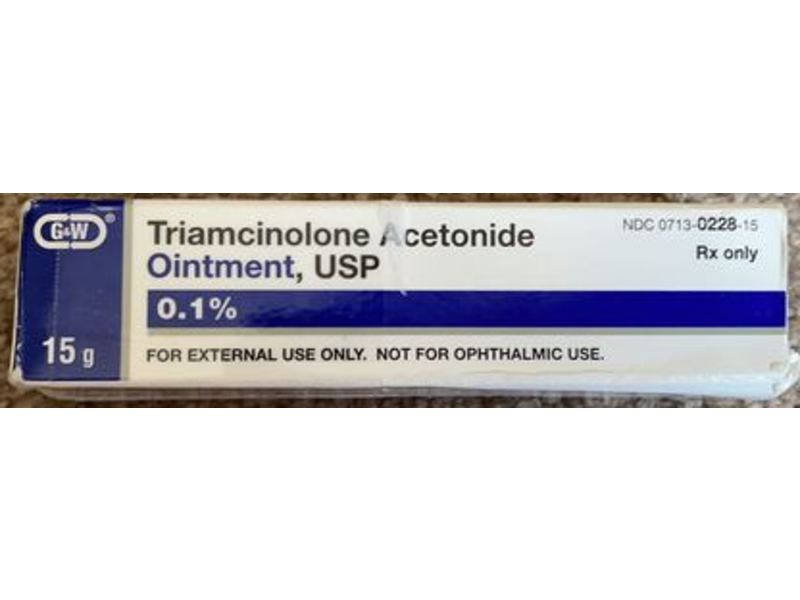 Triamcinolone Acetonide Ointment USP 0.1%, 15 g, G&W Laboratories, Inc (RX)