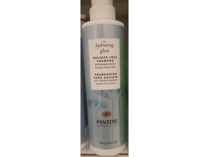 Pantene Hydrating Glow Shampoo, Baobab Essence, 14.9 fl oz/440 mL