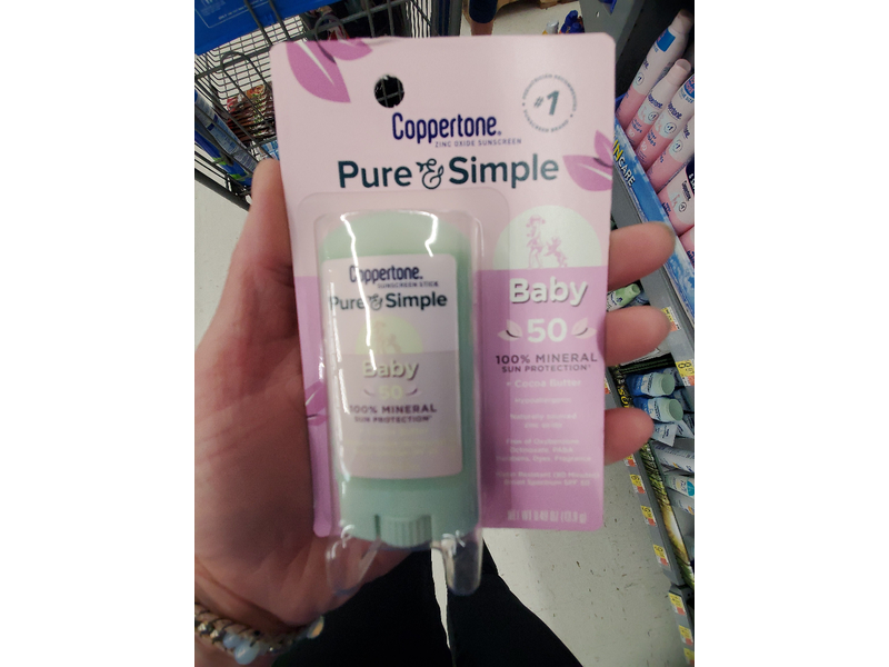 Coppertone Pure & Simple Baby SPF 50 Sunscreen Stick, 0.49 Ounce