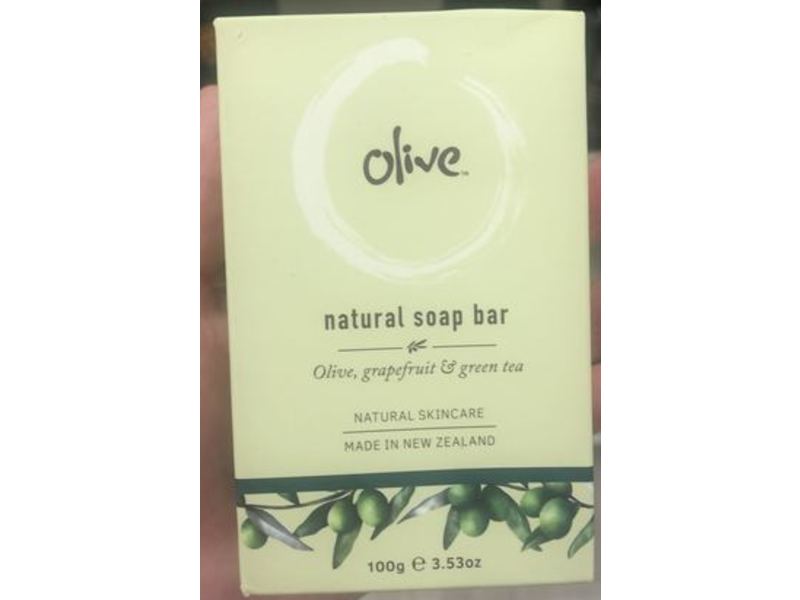 Olive Natural Soap Bar, Olive, Grapefruit & Green Tea, 3.53 oz/100 g