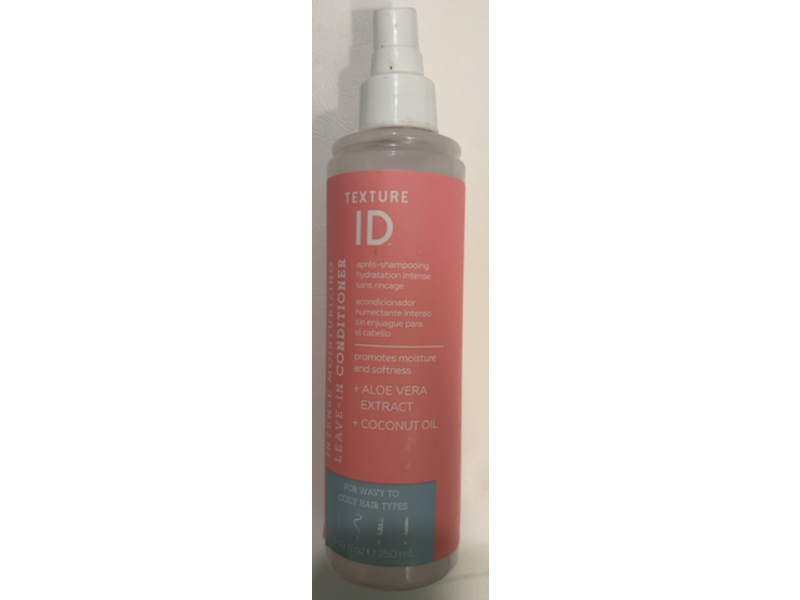 Texture ID Intense Moisturizing Leave-In Conditioner, Aloe Vera Extract + Coconut Oil, 8.45 fl oz/250 mL