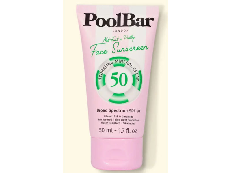 PoolBar London Not Just A Pretty Face Hydrating Mineral Cream, SPF 50, 1.7 fl oz/50 mL