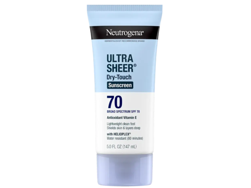 Neutrogena Ultra Sheer Dry-Touch Sunscreen Lotion, SPF 70, 5 fl oz/147 mL