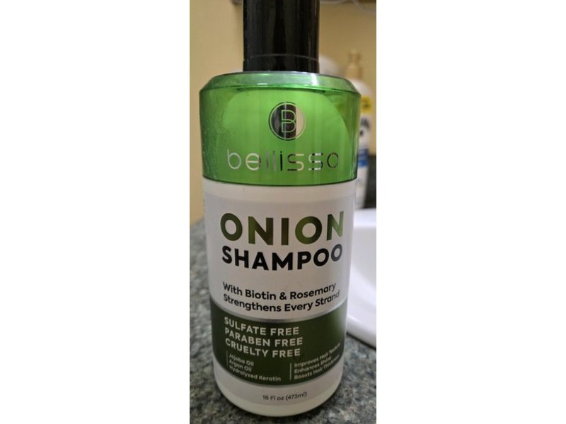 Bellisso Onion Shampoo, Biotin & Rosemary, 16 fl oz/473 mL