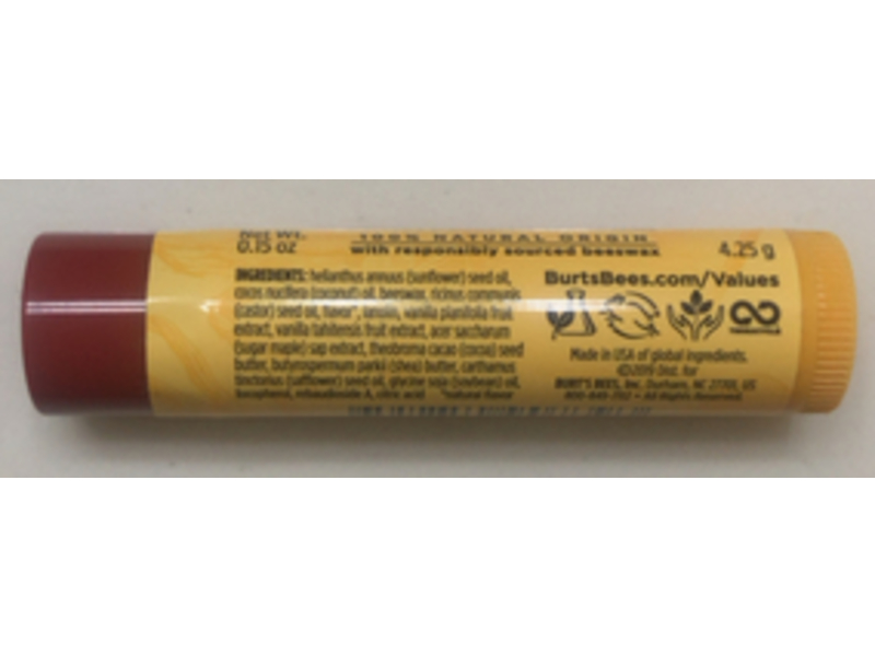 Burt's Bees Moisturizing Lip Balm, Vanilla Maple, 0.15 oz/4.25 g