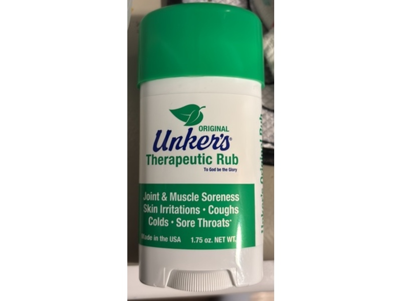 Unker's Therapeutic Rub Stick, 1.75 oz