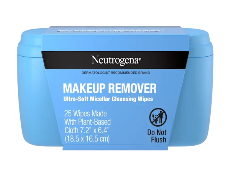 Neutrogena Makeup Remover Ultra-Soft Micellar Cleansing Wipes, 25 Count