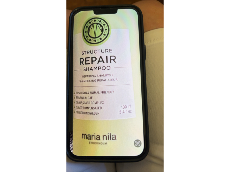 Maria Nila Structure Repair Shampoo, 3.4 fl oz/100 mL