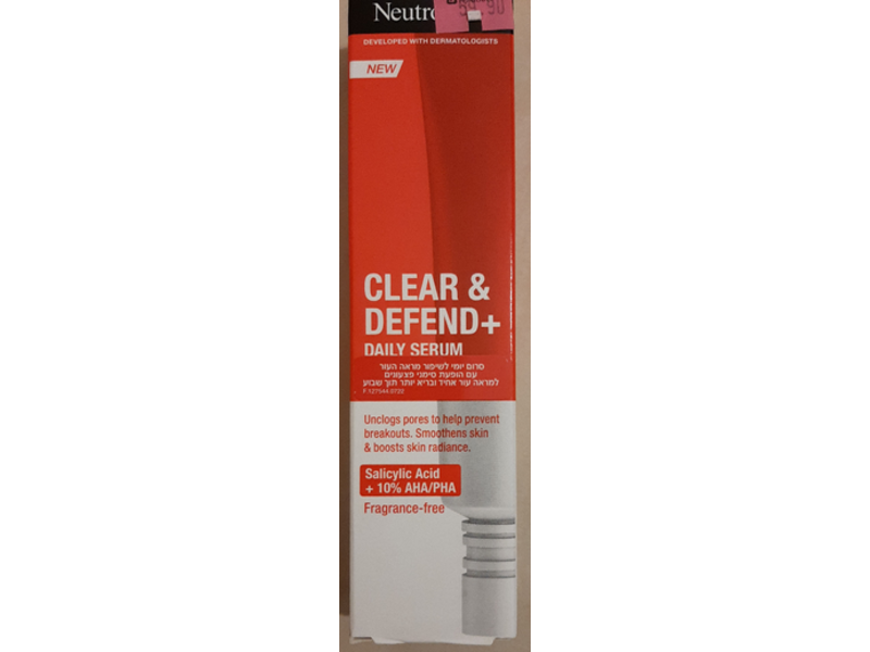 Neutrogena Clear & Defend + Daily Serum , Fragrance - Free,30 mL