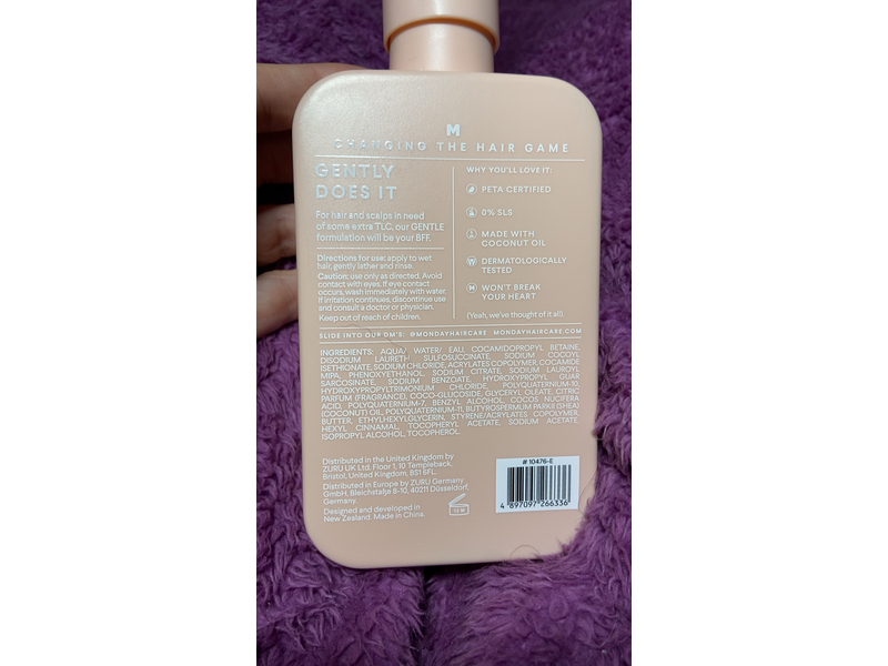 Monday Haircare Gentle Shampoo, 350 mL