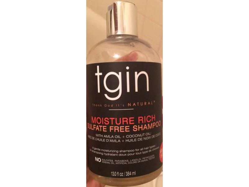 Tgin Thank God It's Natural Moisture Rich Sulfate Free Shampoo, 13.0 fl oz/384 mL