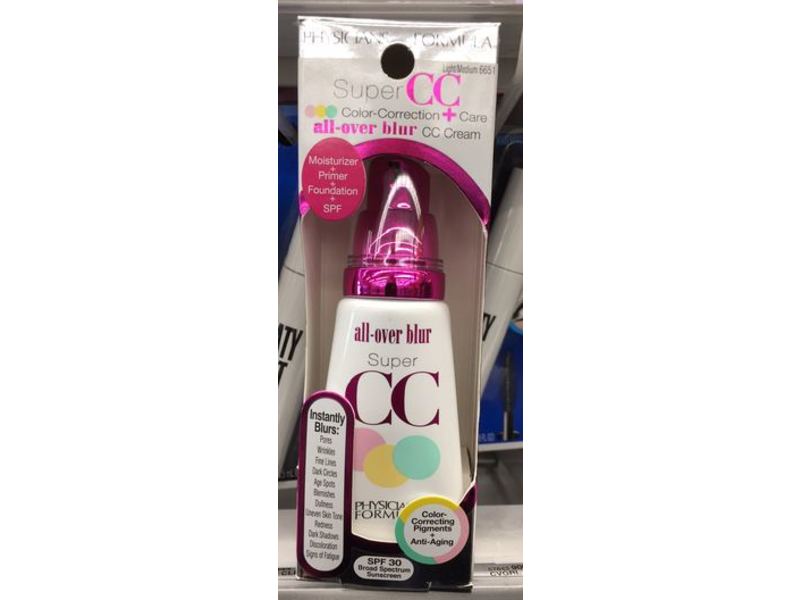 Physicians Formula Super CC Color-Correction Plus Care SPF 30, Light Medium, 1 oz