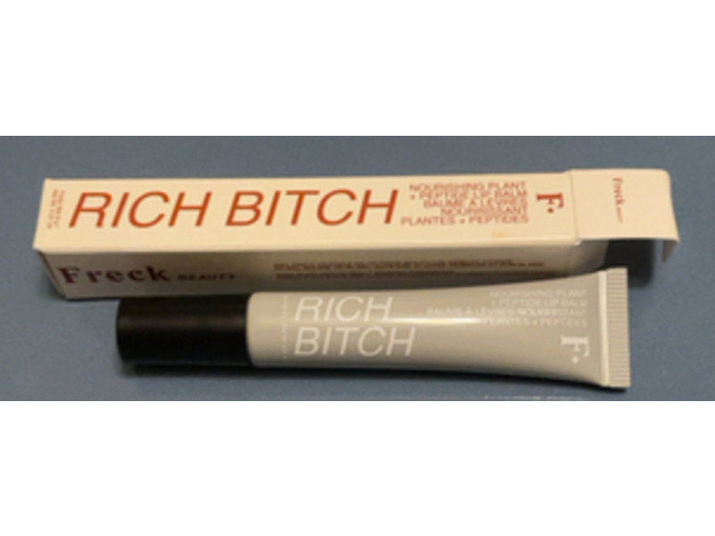 Freck Beauty Rich Bitch Lip Balm, Nourishing Plant & Peptide, 0.31 oz/9 g