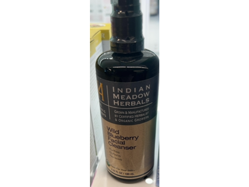 Indian Meadow Herbals Facial Cleanser, Wild Blueberry, 1.7 fl oz/50 mL