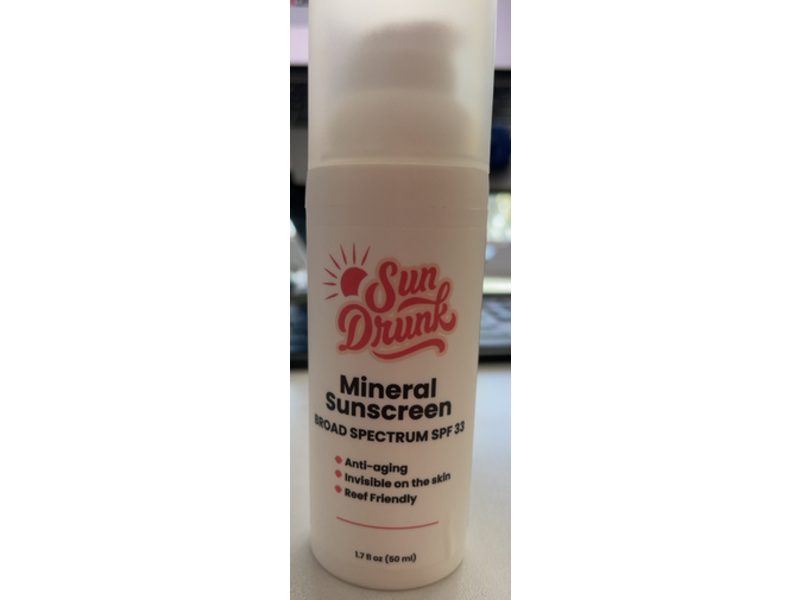 Sun Drunk Mineral Sunscreen, SPF 33, 1.7 fl oz/50 mL