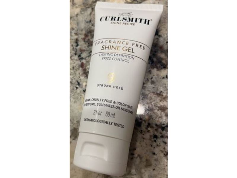 Curlsmith Shine Gel Lasting Definition Frizz Control, Fragrance Free, 2 fl oz/60 mL