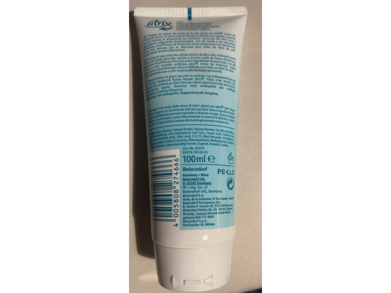 Atrix Soft Protection Soft Cream, Aloe Vera, 100 mL