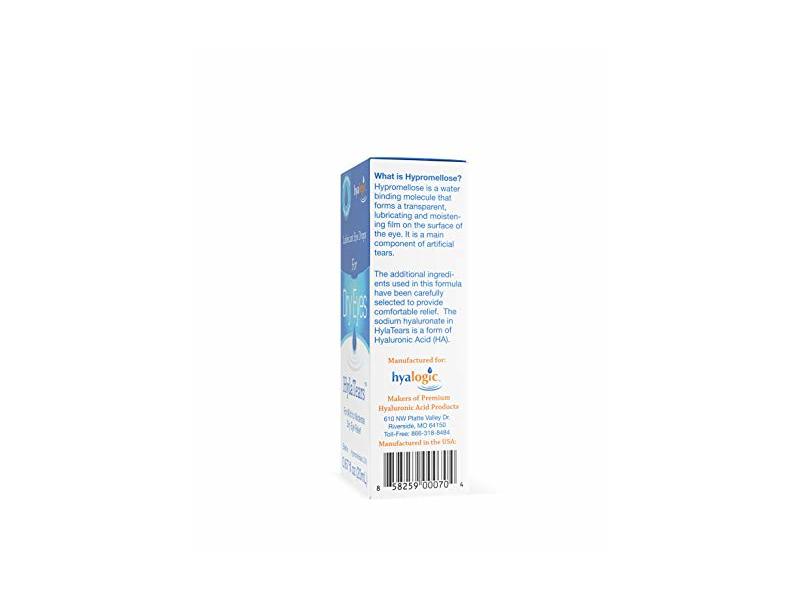 Hyalogic Hyla Tears Lubricant Eye Drops, 0.67 fl oz/20 mL
