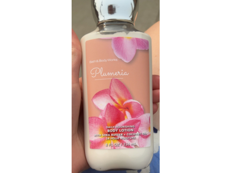 Bath & Body Works Daily Nourishing Body Lotion, Plumeria, Shea Butter + Coconut Oil, 8 fl oz/236 mL