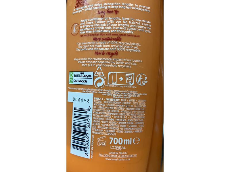 L'Oreal Elvive Dream Lengths Detangling Conditioner XXL Pack, 700 mL