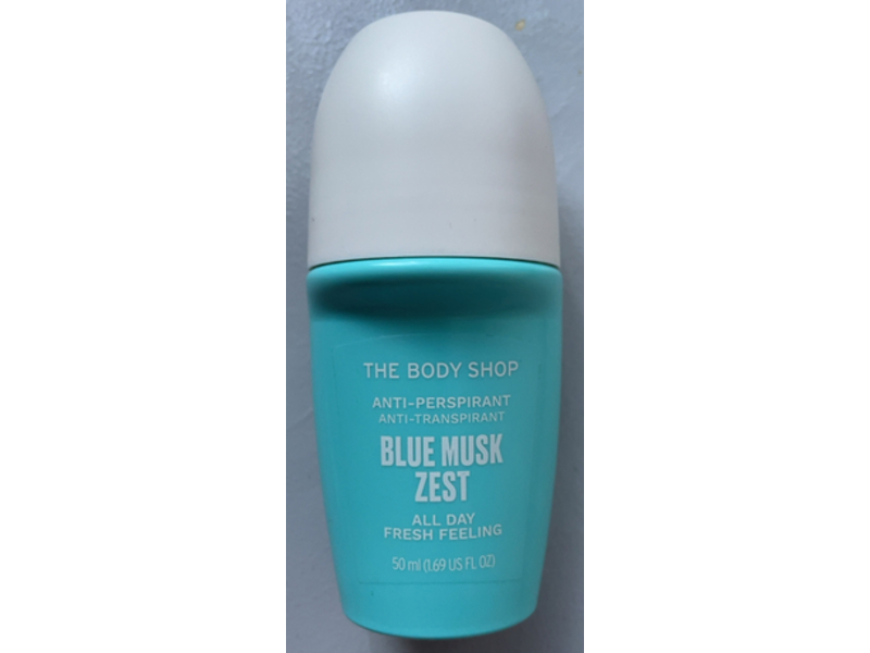 The Body Shop Anti-Perspirant, Blue Musk Zest, 1.69 fl oz/50 mL