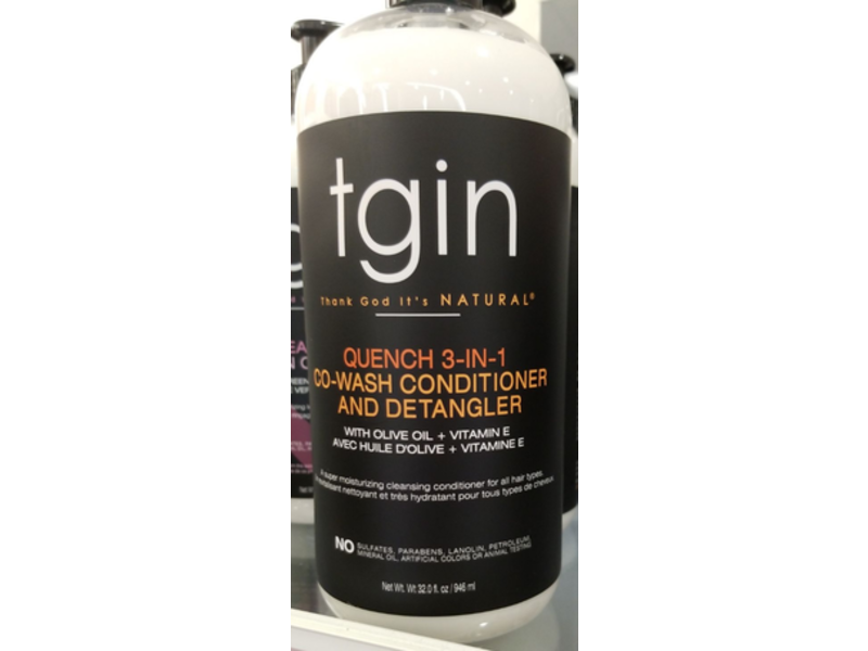 Tgin Quench 3-In-1 Co-Wash Conditioner And Detangler, 32 fl oz/946 mL