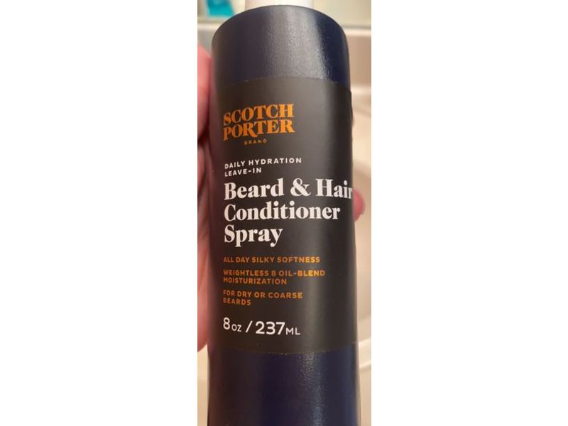 Scotch Porter Beard & Hair Conditioner Spray, For Dry Or Coarse Beards, 8 oz/237 mL