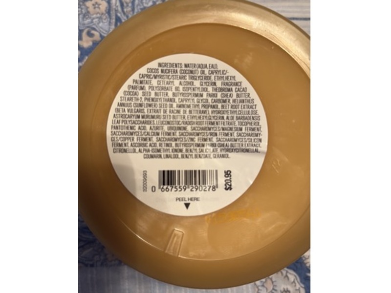 Bath & Body Works Coco Shea Rich Moisture Body Butter, Honey Fragranced, 6.5 oz/185 g