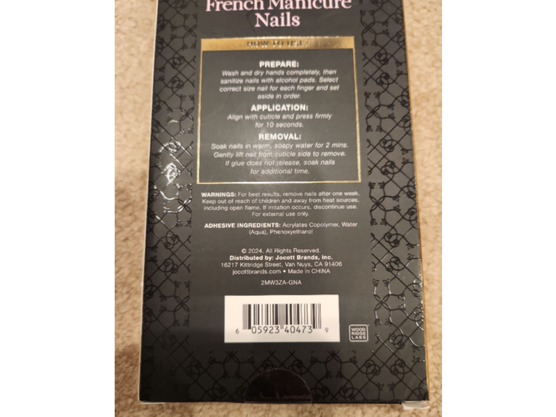 Pearlessence French Manicure Nails, Pink & Nearly Nude, 48 Count