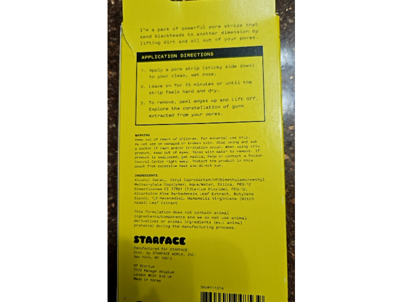 Starface Lift Off Pore Strips, Aloe Vera + Witch Hazel, 8 Count