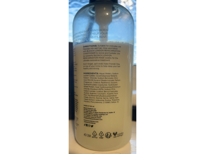 Bleach London Reincarnation Shampoo, 10.14 fl oz/300 mL