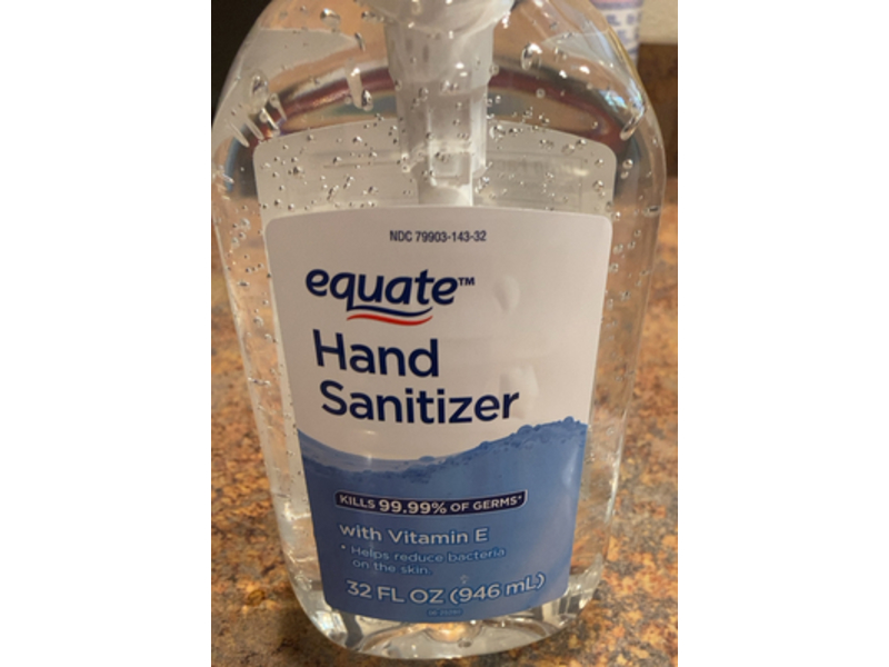 Equate Hand Sanitizer, Vitamin E, 32 fl oz/946 mL